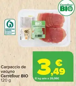 Carrefour CARREFOUR BIO Carpaccio de vacuno oferta