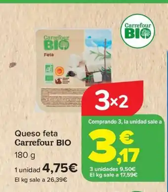 Carrefour CARREFOUR BIO Queso feta oferta
