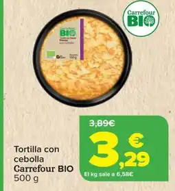 Carrefour CARREFOUR BIO Tortilla con cebolla oferta