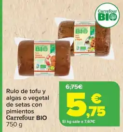 Carrefour CARREFOUR BIO Rulo de tofu y algas o vegetal de setas con pimientos oferta
