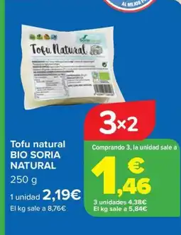 Carrefour BIO SORIA NATURAL Tofu natural oferta