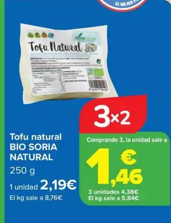 Carrefour BIO SORIA NATURAL Tofu natural oferta