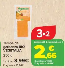 Carrefour BIO VEGETALIA Tempe de garbanzo oferta