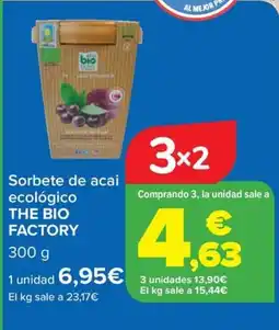 Carrefour THE BIO FACTORY Sorbete de acai ecológico oferta