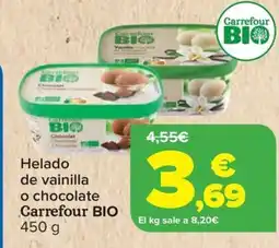 Carrefour CARREFOUR BIO Helado de vainilla o chocolate oferta