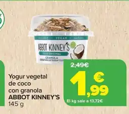 Carrefour ABBOT KINNEY'S Yogur vegetal de coco con granola oferta