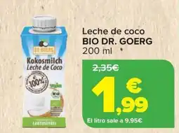 Carrefour BIO DR. GOERG Leche de coco oferta