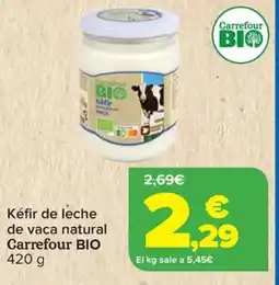 Carrefour CARREFOUR BIO Kéfir de leche de vaca natural oferta