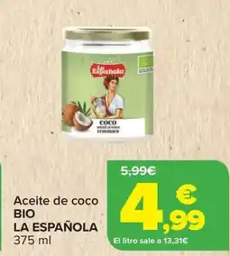 Carrefour BIO LA ESPAÑOLA Aceite de coco oferta