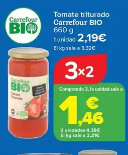 Carrefour CARREFOUR BIO Tomate Triturado oferta