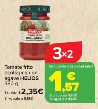 Carrefour HELIOS Tomate frito ècológico con agave oferta