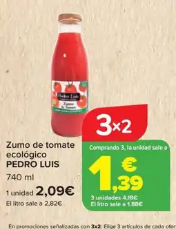 Carrefour PEDRO LUIS Zumo de tomate ecológico oferta