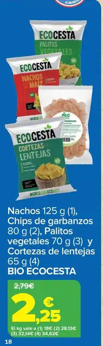 Carrefour BIO ECOCESTA Nachos oferta
