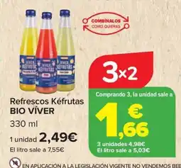 Carrefour BIO VÍVER Refrescos Kéfrutas oferta