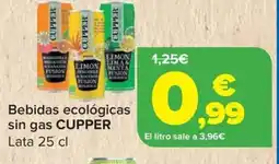 Carrefour CUPPER Bebidas ecológicas sin gas oferta