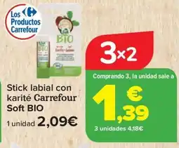 Carrefour CARREFOUR SOFT BIO Stick labial con karité oferta