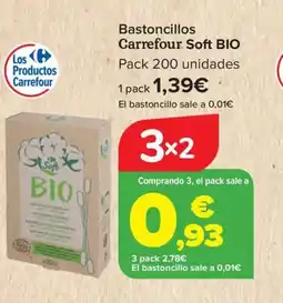 Carrefour CARREFOUR SOFT BIO Bastoncillos oferta