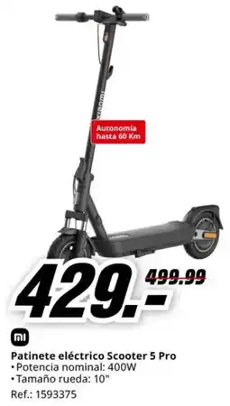 MediaMarkt Patinete eléctrico Scooter 5 Pro oferta