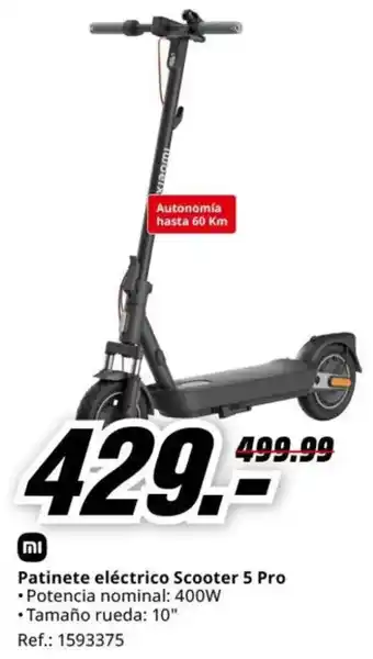 MediaMarkt Patinete eléctrico Scooter 5 Pro oferta