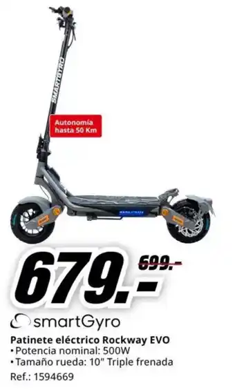 MediaMarkt Patinete eléctrico Rockway EVO oferta