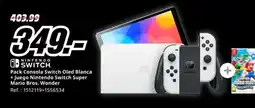 MediaMarkt Pack Consola Switch Oled Blanca + Juego Nintendo Switch Super Mario Bros. Wonder oferta