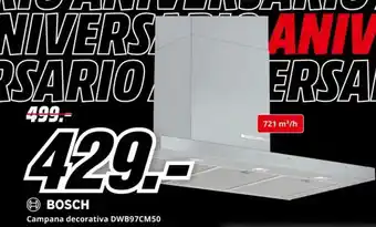 MediaMarkt BOSCH Campana decorativa DWB97CM50 oferta