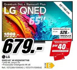 MediaMarkt LG QNED 65" 4K 65QNED87T6B oferta