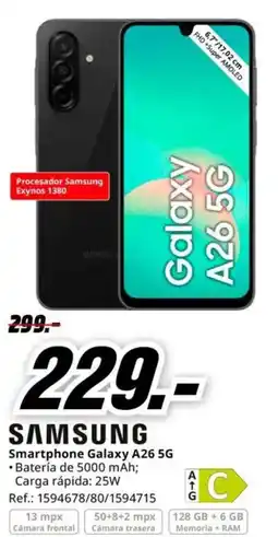 MediaMarkt SAMSUNG Smartphone Galaxy A26 5G oferta