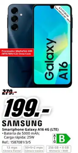 MediaMarkt SAMSUNG Smartphone Galaxy A16 4G (LTE) oferta