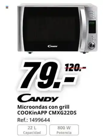 MediaMarkt CANDY Microondas con grill COOKINAPP CMXG22DS oferta