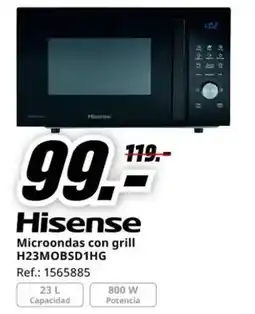 MediaMarkt HISENSE Microondas con grill H23MOBSD1HG oferta