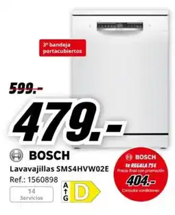 MediaMarkt BOSCH Lavavajillas SMS4HVW02E oferta