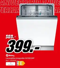 MediaMarkt BALAY Lavavajillas integrable 3VF5012NP oferta