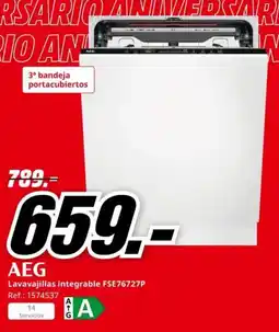 MediaMarkt AEG Lavavajillas integrable FSE76727P oferta