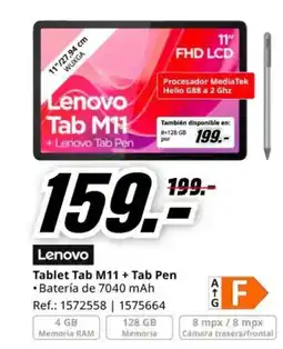 MediaMarkt LENOVO Tablet Tab M11 + Tab Pen oferta