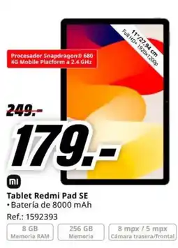 MediaMarkt Tablet Redmi Pad SE oferta