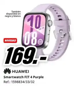 MediaMarkt HUAWEI Smartwatch FIT 4 Purple oferta