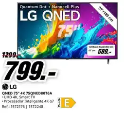 MediaMarkt LG QNED 75" 4K 75QNED80T6A oferta