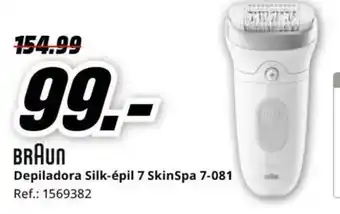 MediaMarkt BRAUN Depiladora Silk-épil 7 SkinSpa 7-081 oferta