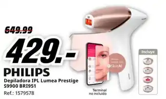 MediaMarkt PHILIPS Depiladora IPL Lumea Prestige S9900 BRI951 oferta