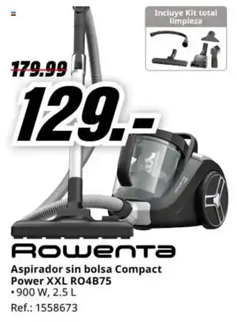 MediaMarkt ROWENTA Aspirador sin bolsa Compact Power XXL RO4B75 oferta