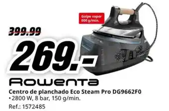 MediaMarkt ROWENTA Centro de planchado Eco Steam Pro DG9662F0 oferta