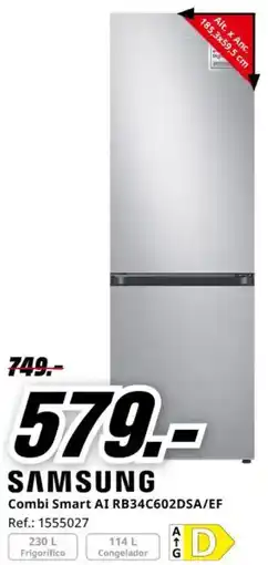 MediaMarkt SAMSUNG Combi Smart AI RB34C602DSA/EF oferta