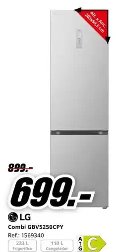 MediaMarkt LG Combi GBV5250CPY oferta