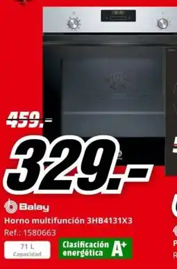 MediaMarkt BALAY Horno multifunción 3HB4131X3 oferta