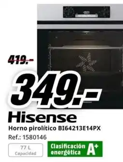 MediaMarkt HISENSE Horno pirolítico BI64213E14PX oferta