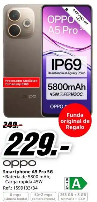 MediaMarkt OPPO Smartphone A5 Pro 5G oferta