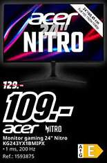 MediaMarkt ACER Monitor gaming 24" Nitro KG243YX1BMIPX oferta