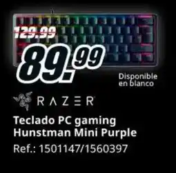 MediaMarkt Razer teclado pc gaming hunstman mini purple oferta