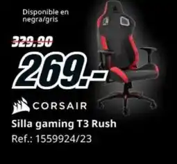 MediaMarkt CORSAIR Silla gaming T3 Rush oferta